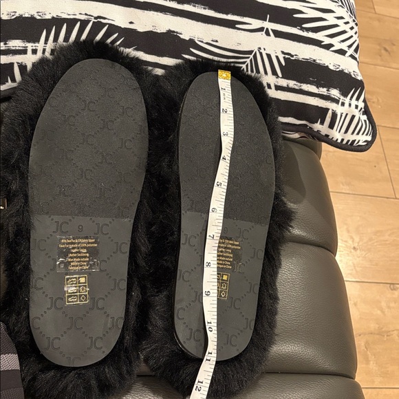 Leather Jeffrey Campbell Furry Slippers Size 9 - Picture 14 of 15